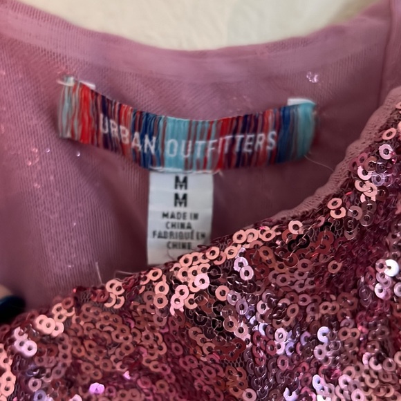 NWT Urban Outfitters Sequin Mini Dress, Pink, M - Picture 3 of 4